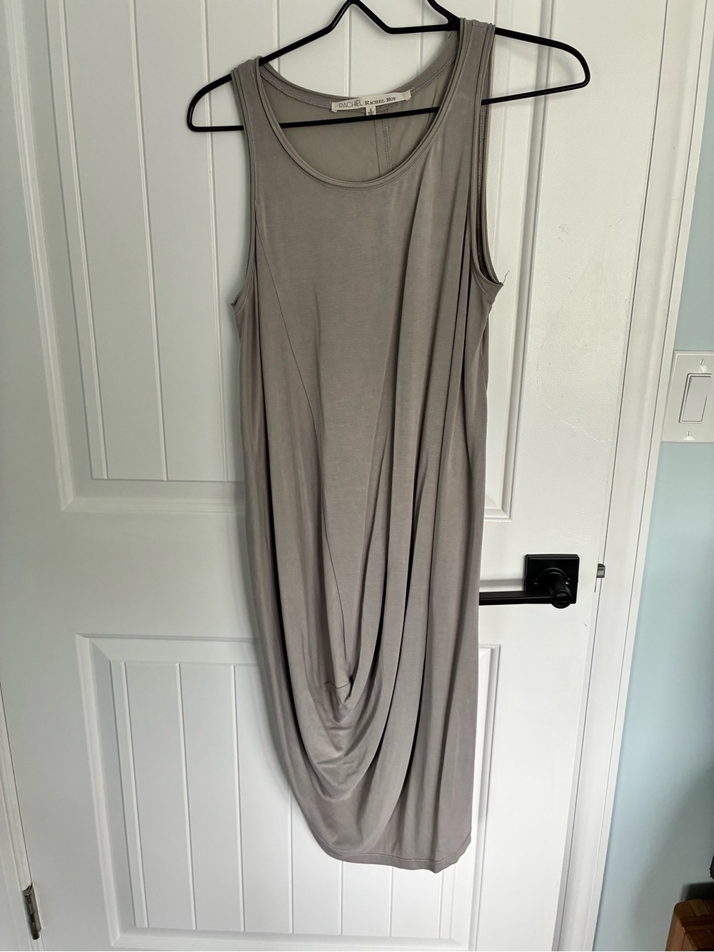 RACHEL Rachel Roy Sleeveless Draped Midi Dress - Taupe